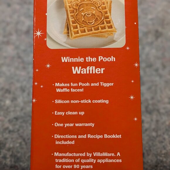 Disney Store Winnie the Pooh & Tigger Waffler Waffle Maker Iron 5555-15 Rare - Picture 5 of 5